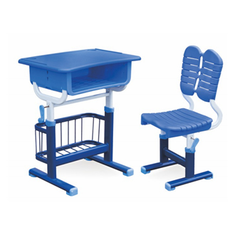 Plastic-Steel Hand-Crank Adjustable Desk and Chair