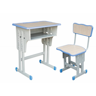 Injection-Molded Edge, Dual-Column Student Desk and Chair