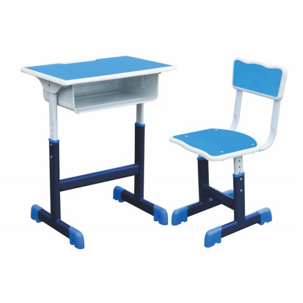 Injection-Molded Edge-Banded Telescopic Adjustable Desk and Chair