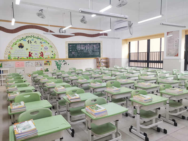 PVC student desks and chairs