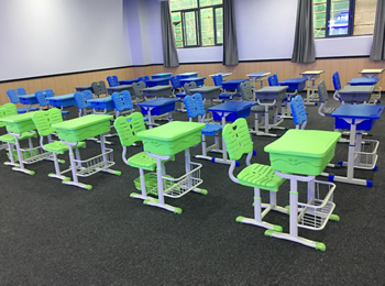 Plastic school desks