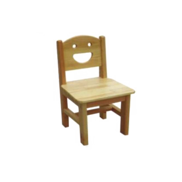 kindergarten Solid wood smiley face chair