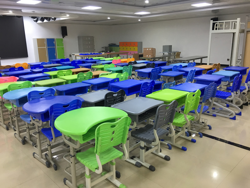 school desks and chairs