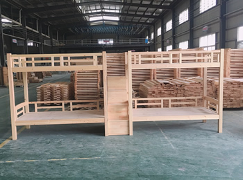 Student solid wood bed workshop