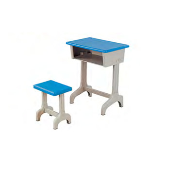 Single-Column Plastic School Desk and Chair