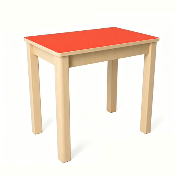 Solid wood table for kindergartens