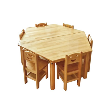 Kindergarten hexagon student desks